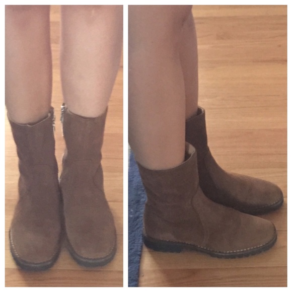 NEW Suede Moto Treaded Boots - Picture 4 of 4