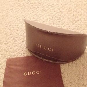 Gucci Sunglasses Case and Cloth.