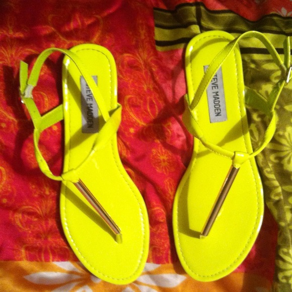 Neon Yellow Sandals
