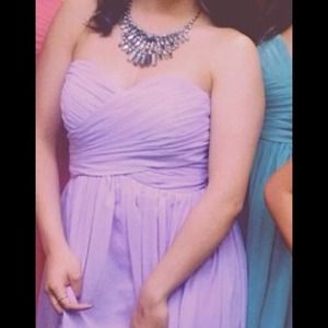 Light purple chiffon prom dress and necklace !!