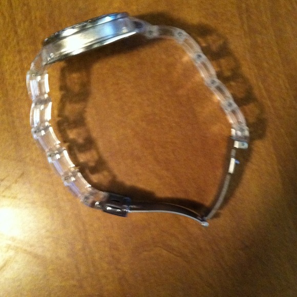 RELIC Watch w/ clear band Large Face w/ crystals💎 - Picture 3 of 4