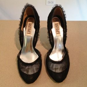 Badgley Mischka Shoes - Badgley Mischka black tulle heels Badgley Mischka Shoes - Badgley Mischka black tulle heels