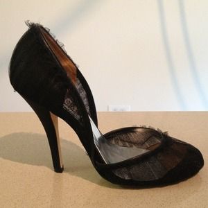 Badgley Mischka Shoes - Badgley Mischka black tulle heels Badgley Mischka Shoes - Badgley Mischka black tulle heels
