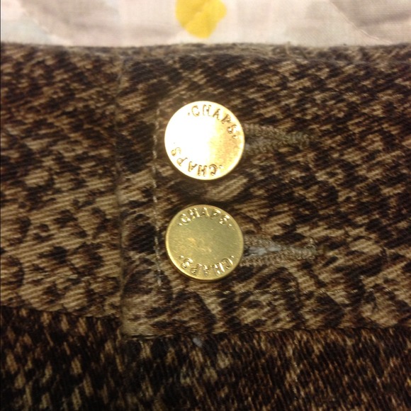 Brown Snake Skin Print Denim Skirt - Picture 3 of 4