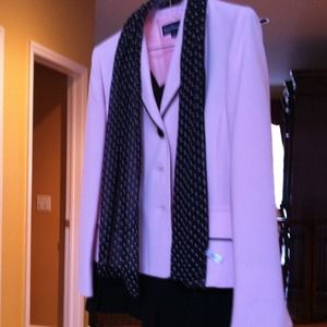 Pink & Black suit with Scarf