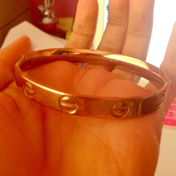 Rose gold cartier inspired love braclet !