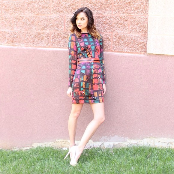 Milly long sleeve sheath dress