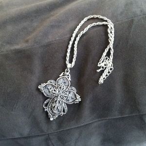 Cross necklace w/matching cross earrings !!