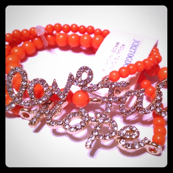 Love hope faith trio bracelet set