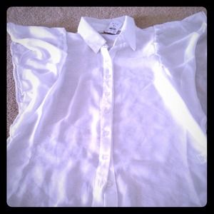 SOLD...New Sheer Short Sleeve Button Up Shirt!