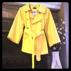 J Crew 3/4 sleeve rain jacket