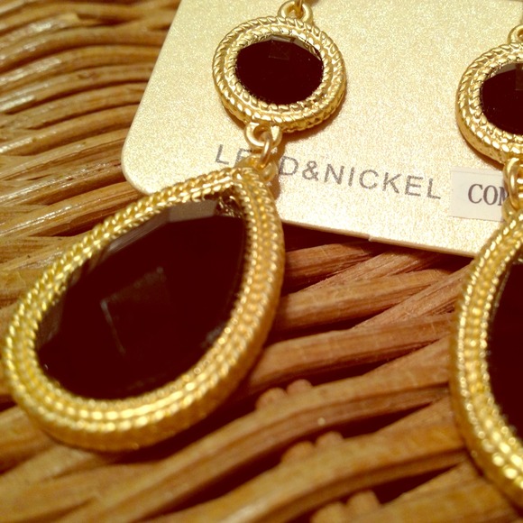 Black Gold statement earrings
