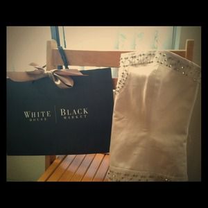 White House|Black Market - Ivory Studded Bustier