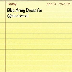 Blue Army Dress