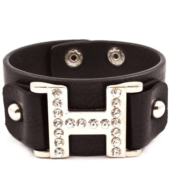 Leather H cuff. - Picture 1 of 1