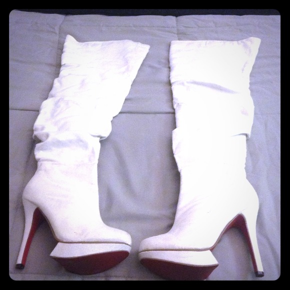 Thigh high boots! Only worn once. ON HOLD