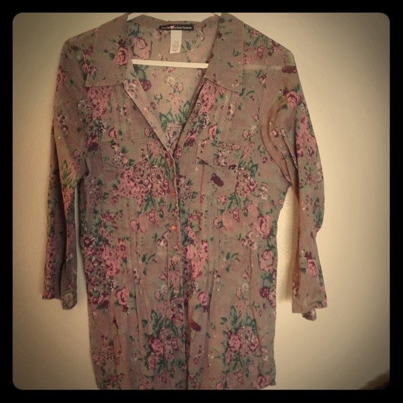 Button up floral top