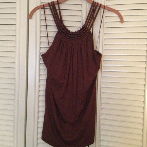 🔲SOLD🔲 Michael Kors Brown Halter Style Tank