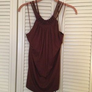 🔲SOLD🔲 Michael Kors Brown Halter Style Tank