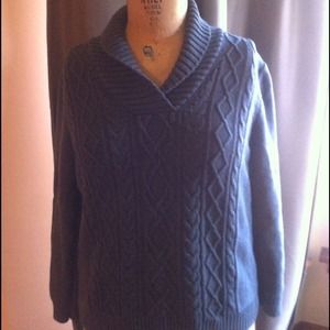Grey cable sweater
