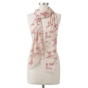 LC Lauren Conrad Bird/Cancer Awareness Scarf