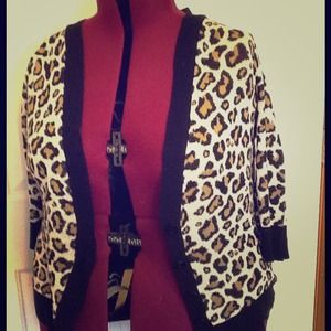 Torrid animal print cardigan