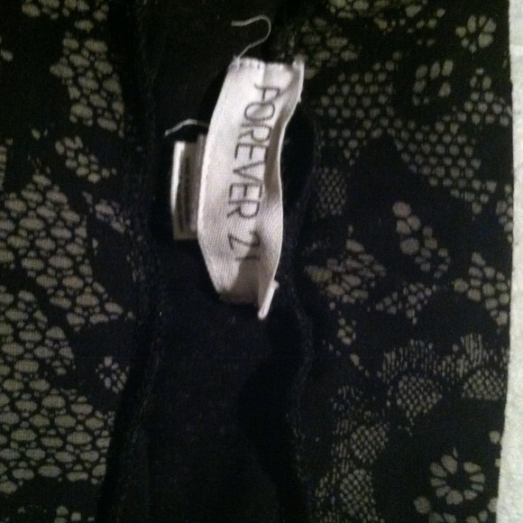 Black and lace body con skirt from F21! - Picture 2 of 2