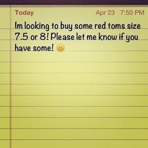 Looking for Toms size 7.5 or 8!!!