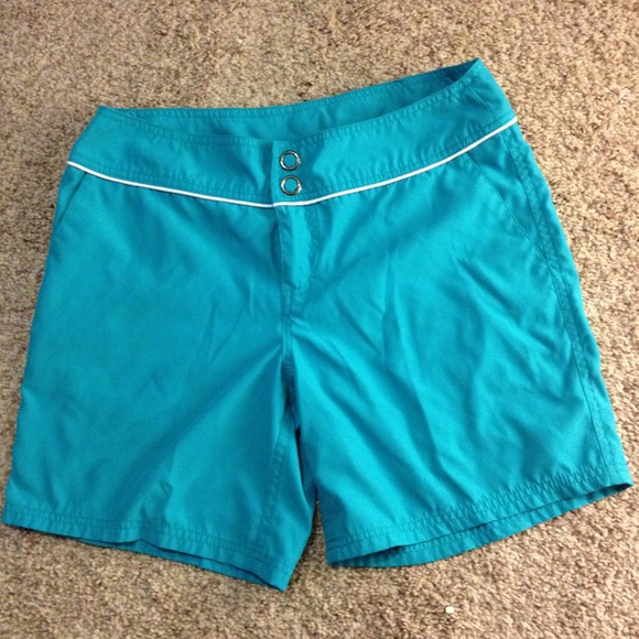 Teal swim shorts