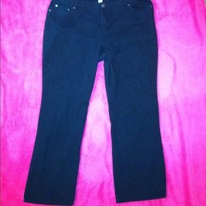Plus Size 22-24 black denim jeans