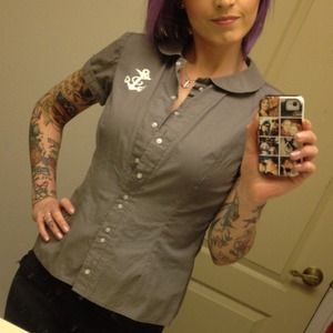 SAILOR JERRY tattoo button up top