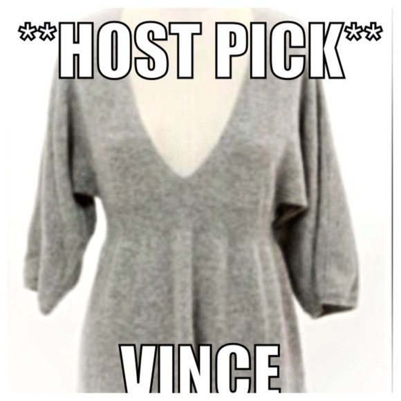SOLD-HOST PICK Vince 100% Cashmere V-Neck Empire