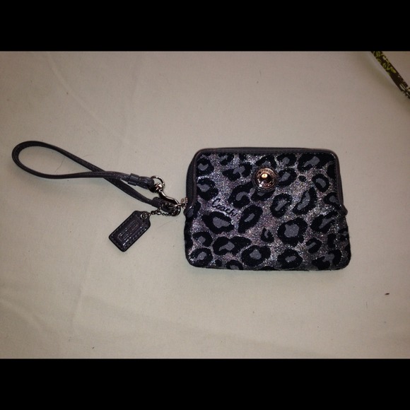 My Droid Won't Fit. Coach wristlet. Black/Slvr