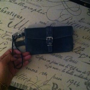 Coach suede wristlet