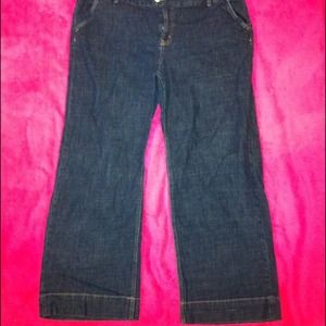 Plus Size 24R dark wash relaxed flare jeans