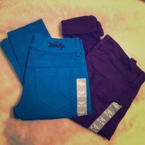 2 pair Colored Skinny jeans