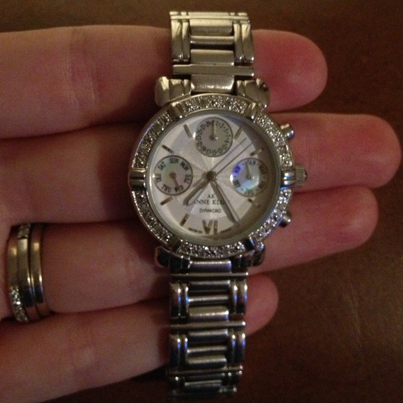 Anne Klein stainless steel watch.