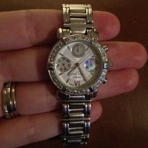 Anne Klein stainless steel watch.