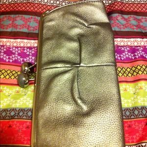 ALDO silver clutch