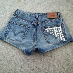 Levi's high waisted denim shorts