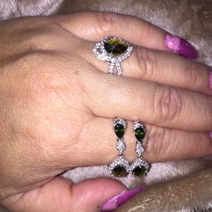Silver 925 💐🌷🌹Earrings and Ring Set 💸SALE 💸💸