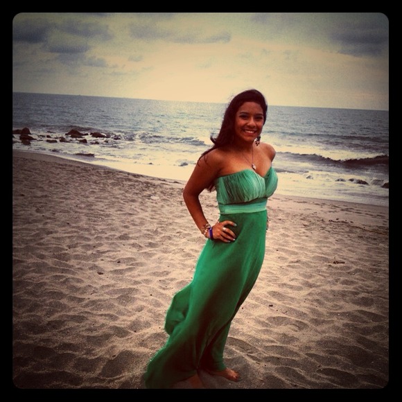 Long Green Dress 👗😄😊