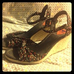 Rocket Dog Floral Wedges