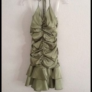 Green cocktail dress