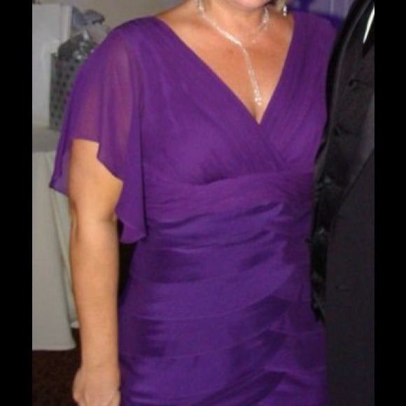 JUST REDUCED-Beautiful Purple Dress Sz 14 SEE PICS