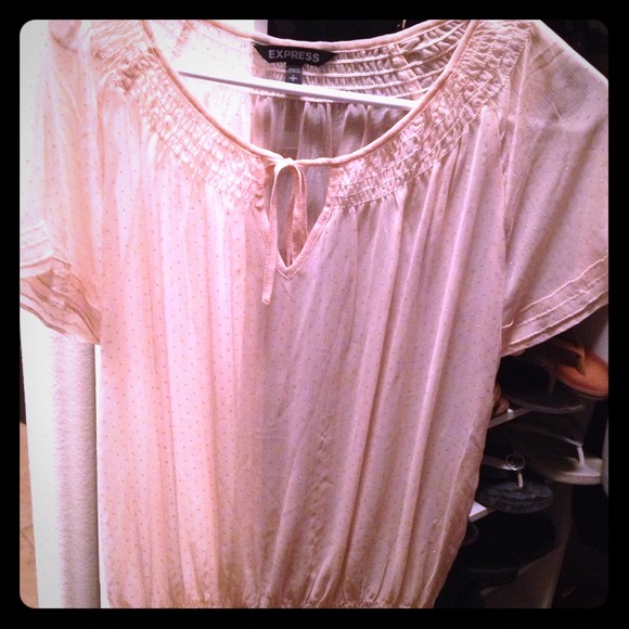 Sheer pink blouse