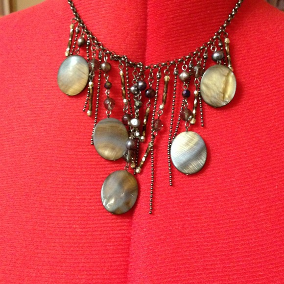 Enamel and beaded multi-color necklace