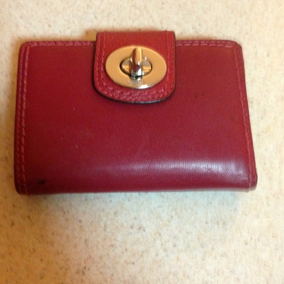 Coach red wallet
