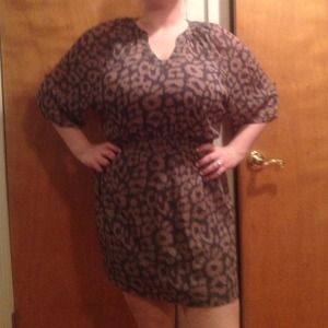 SOLD Express animal print dress size Large