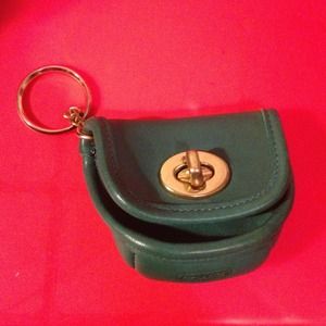 Coach mini bag keychain (green)